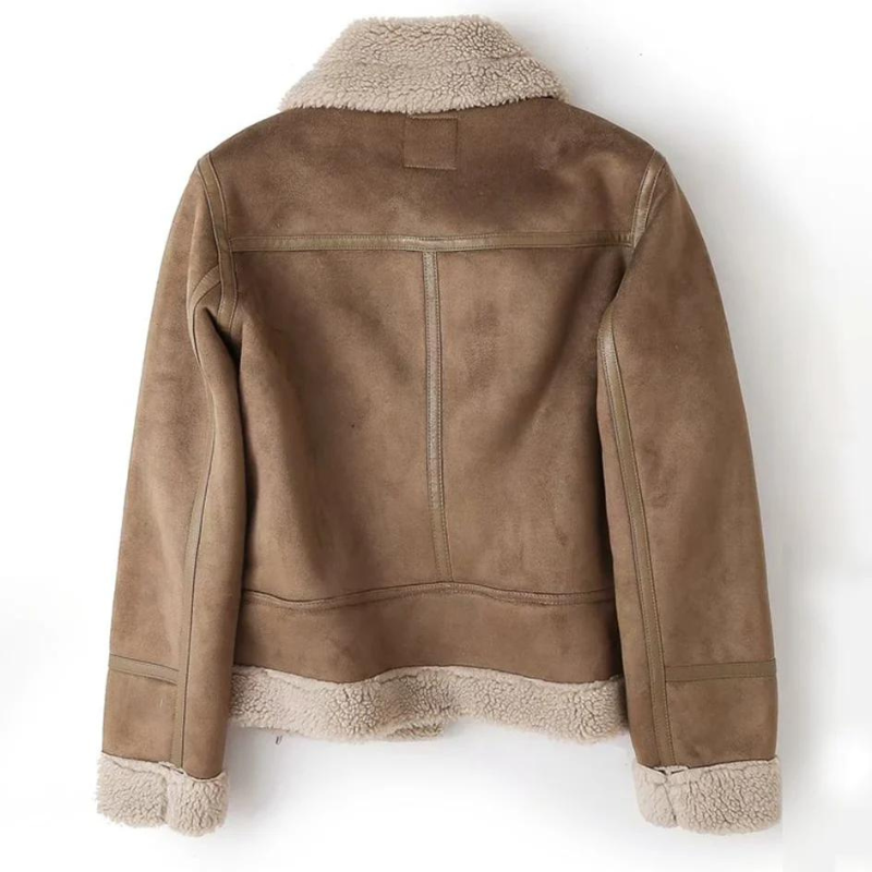 Faux Shearling Aviator Jacke für Damen - Image 2