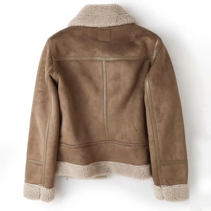 Faux Shearling Aviator Jacke für Damen - Image 2