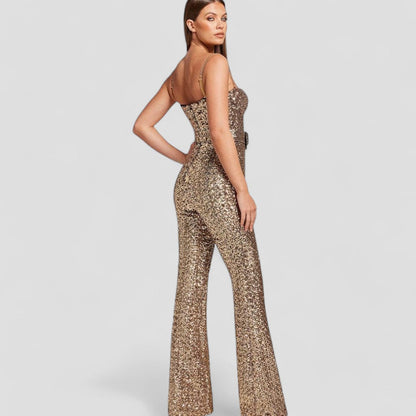 Pailletten-Abendjumpsuit für Damen - Image 3
