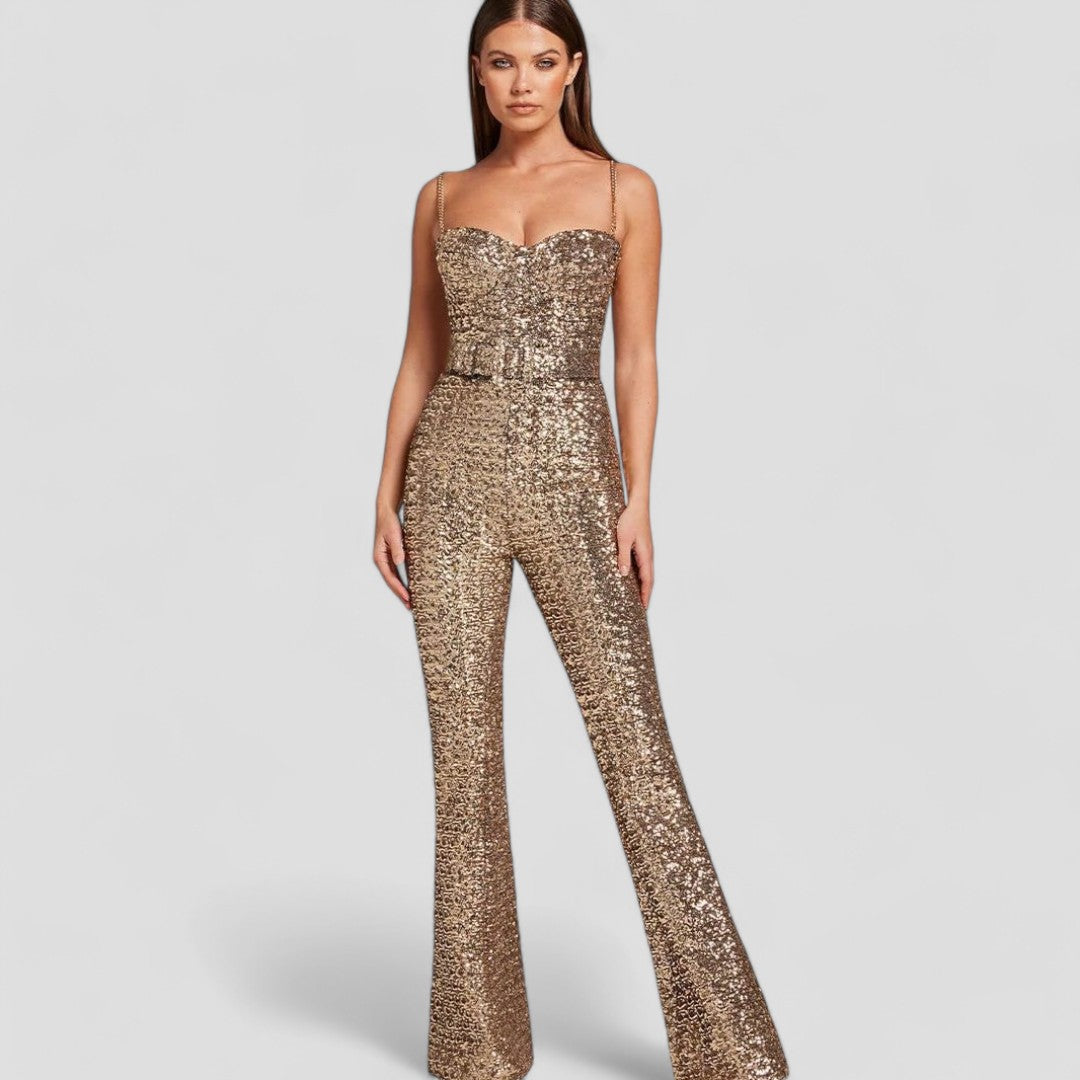 Pailletten-Abendjumpsuit für Damen - Image 1