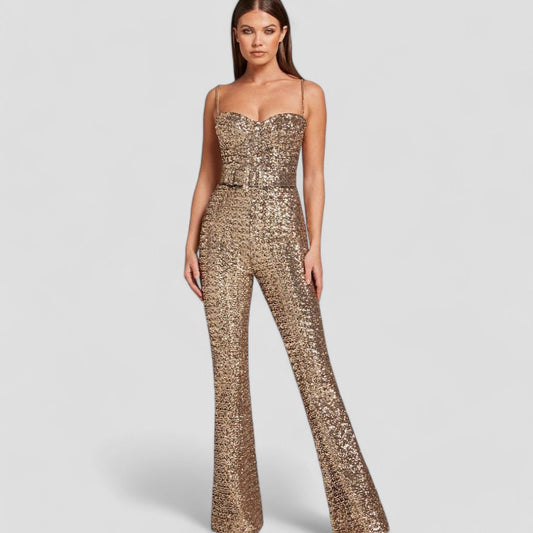 Pailletten-Abendjumpsuit für Damen - Image 1