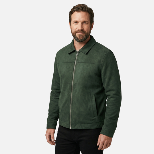 Giacca con zip con colletto da uomo