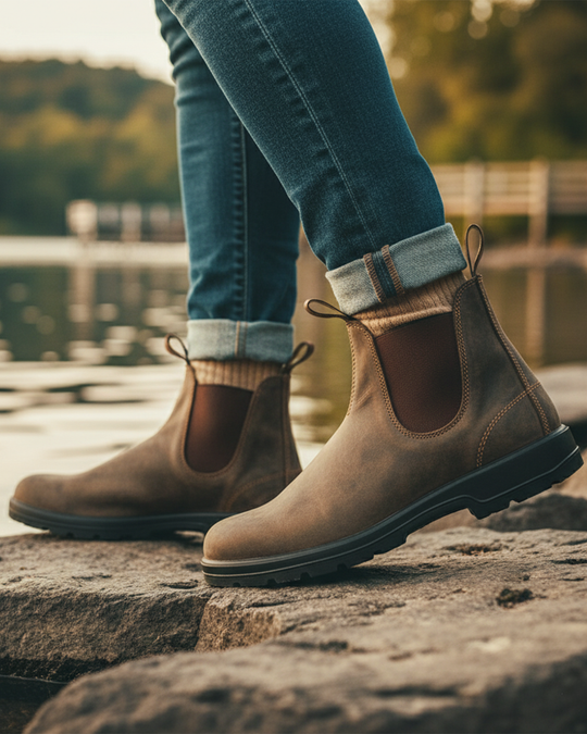 Robuste Chelsea Stiefel mit elastischen Seiteneinsätzen für Herren