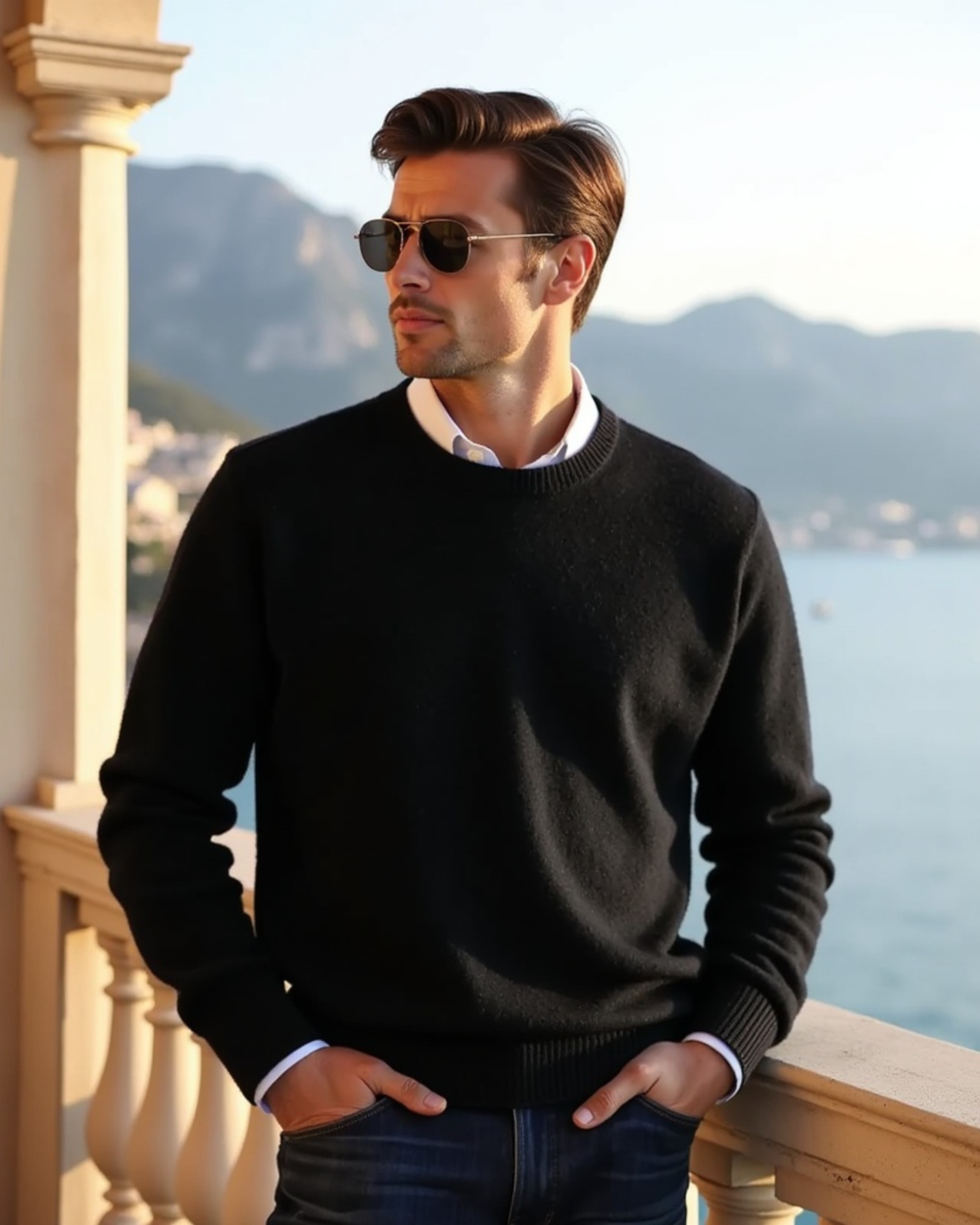 Maglione girocollo regular fit da uomo