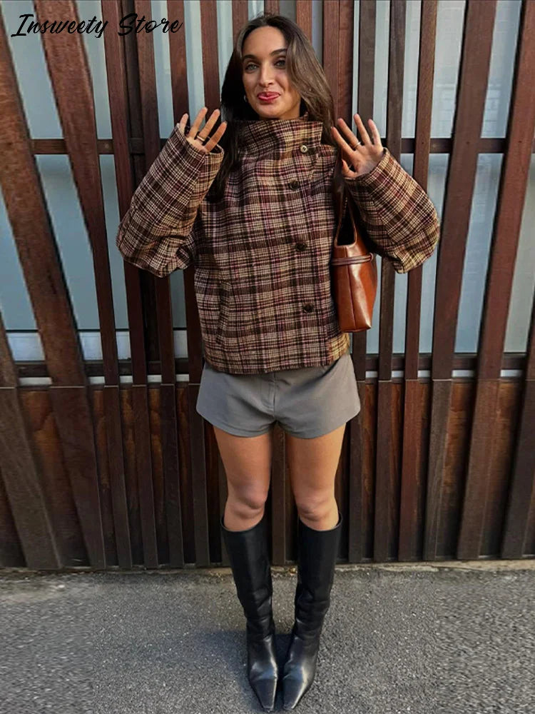 Oversized Trichterkragen Mantel für Damen - Image 12