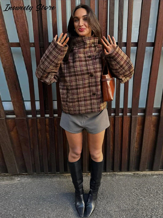 Oversized Trichterkragen Mantel für Damen - Image 12