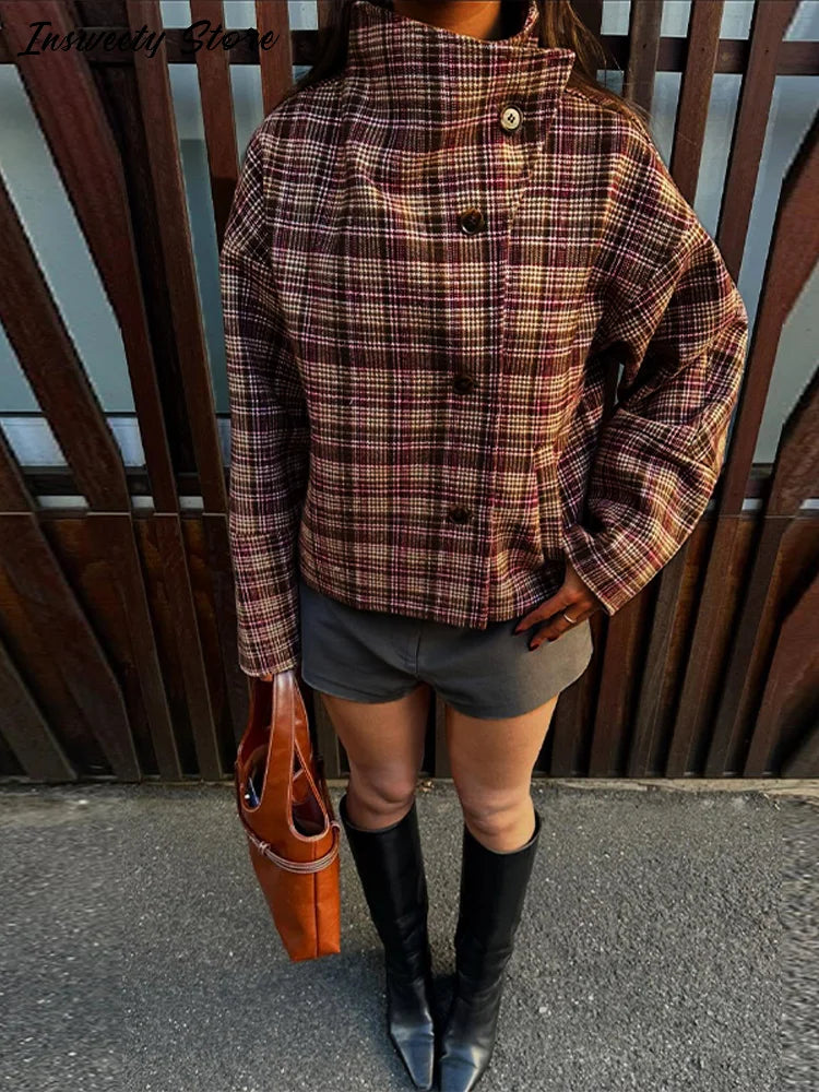 Oversized Trichterkragen Mantel für Damen - Image 11