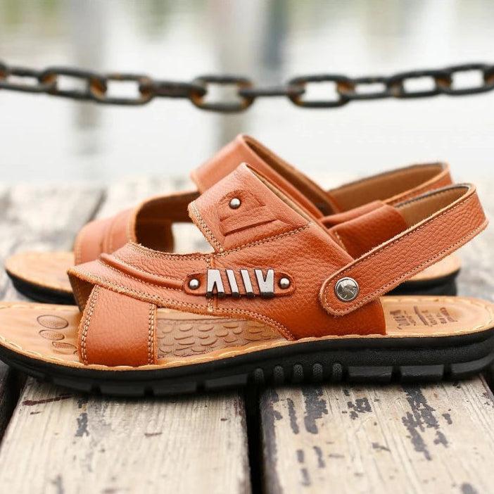 Sandalen mit Offenen Riemen und Geprägter Sohle für Männer