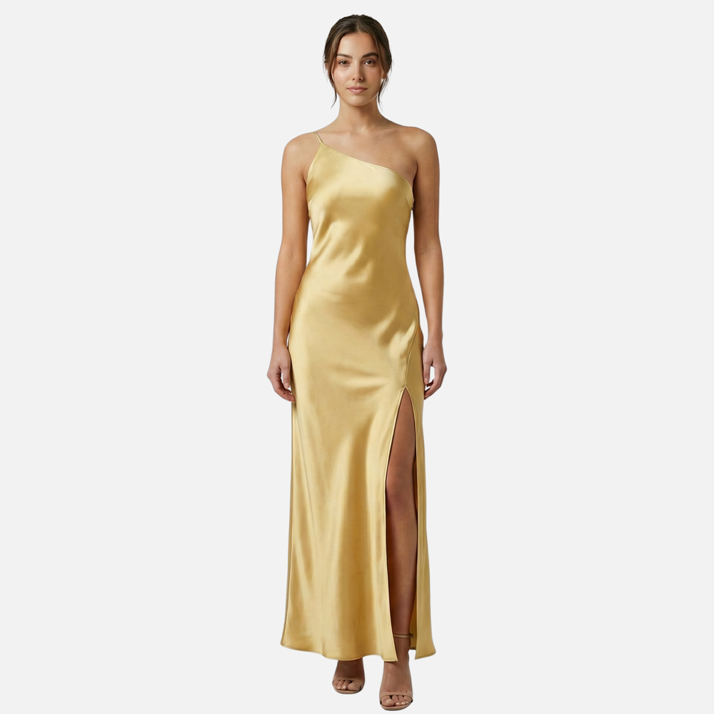 Satin Kleid mit Seitenschlitz für Frauen