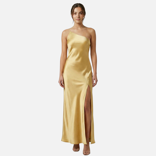 Satin Kleid mit Seitenschlitz für Frauen