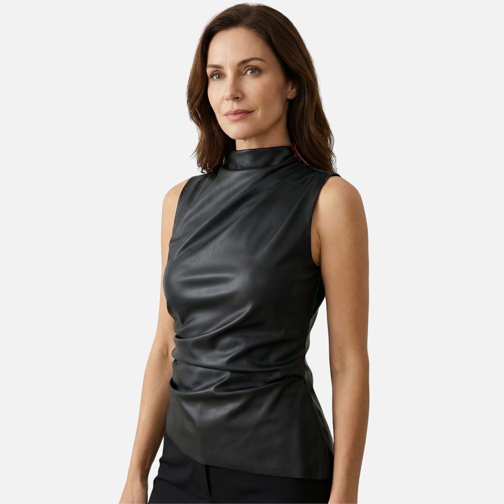 Schlankes Tanktop mit Drapiertem Stoff für Frauen