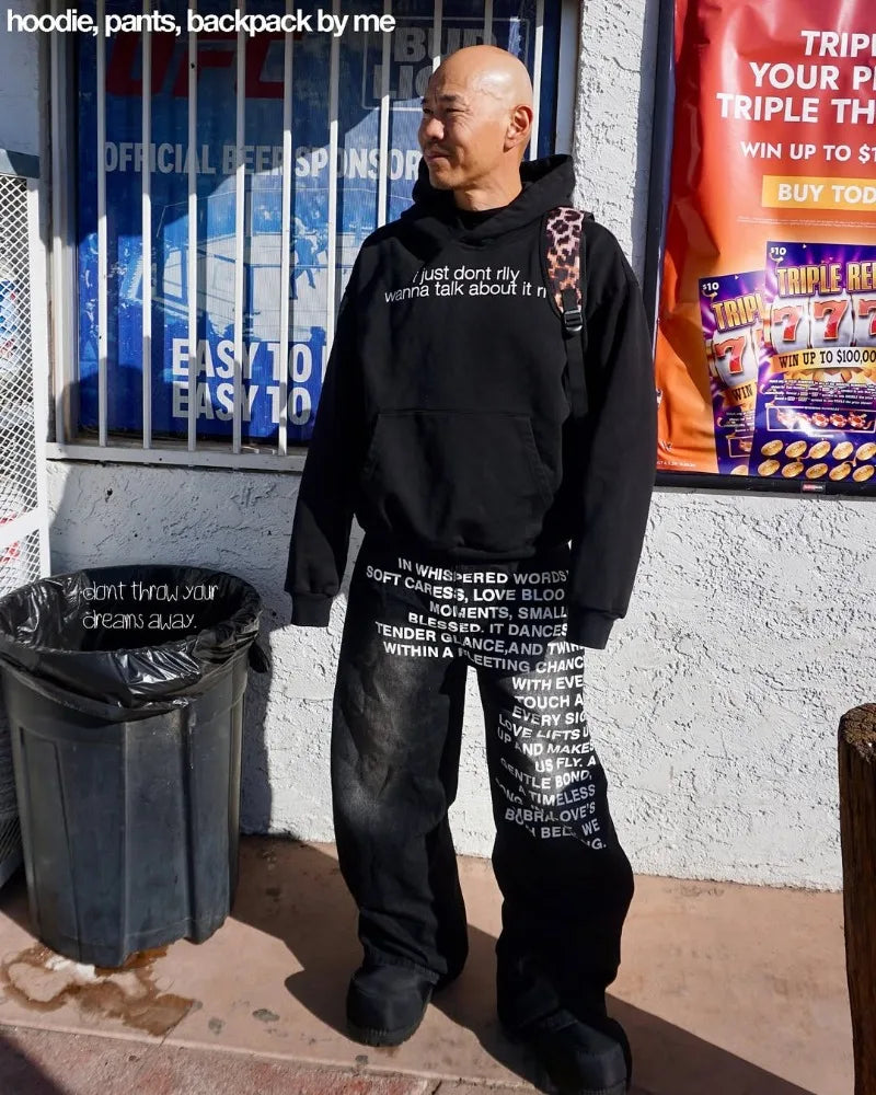 Bedruckte Jeans mit weitem Bein für Herren - Image 3