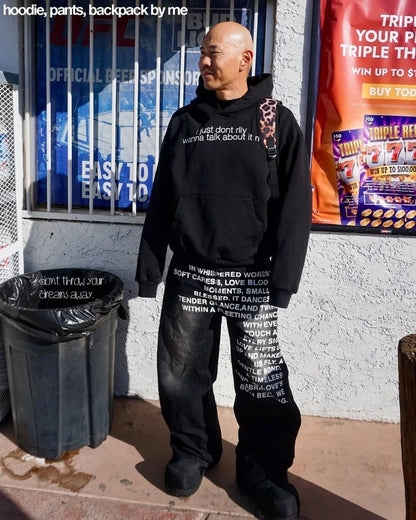 Bedruckte Jeans mit weitem Bein für Herren - Image 3