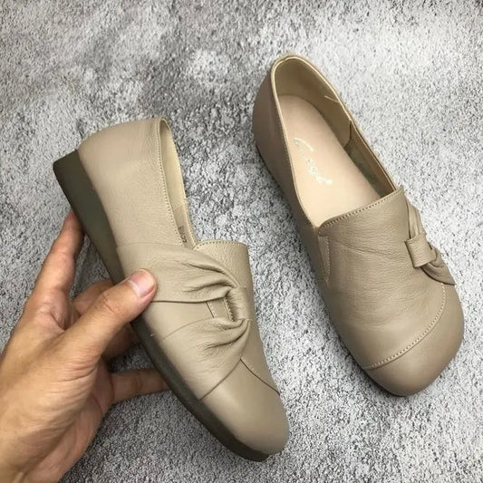 Slip-On Ballerinas Damen – Strukturierte Oberfläche & Schleifendetail