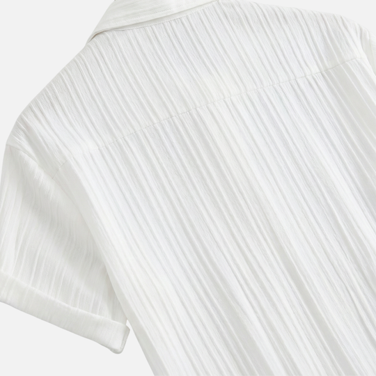 Summer pleated two-piece set with elastic waistband for men