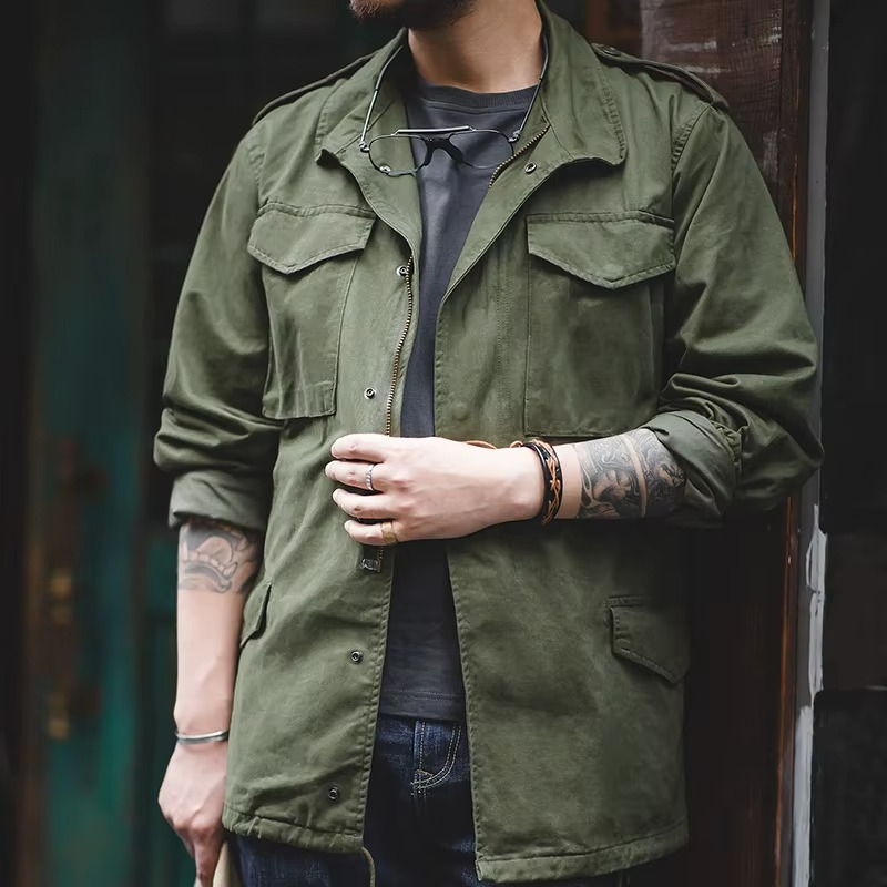 Übergangsjacke Herren mit funktionalen Einzelheiten