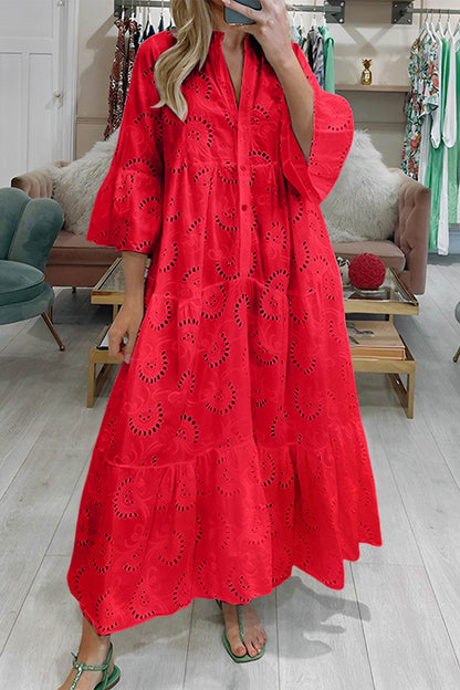 A-Linien-Maxikleid mit Ösen für Damen - Image 3