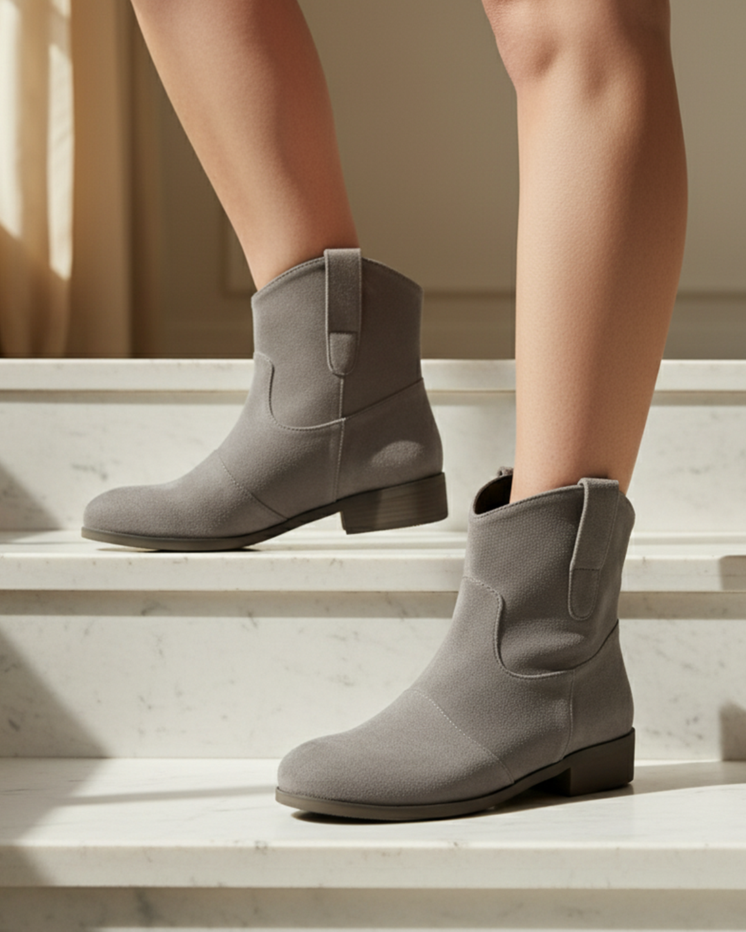 Western Cowboy Stiefeletten mit Absatz in Ankle-Höhe für Frauen