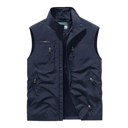 Weste mit Reißverschluss für Herren | Ärmelloser Bodywarmer für Reisen