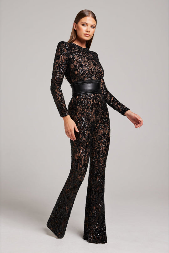 Langärmliger Jumpsuit mit weitem Bein für Damen - Image 7