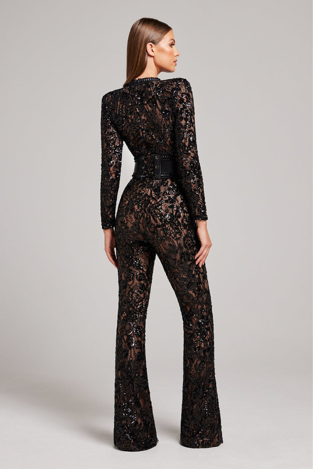 Langärmliger Jumpsuit mit weitem Bein für Damen - Image 8