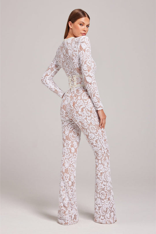 Langärmliger Jumpsuit mit weitem Bein für Damen - Image 3