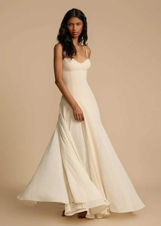 Spaghetti-Träger A-Linien Maxikleid für Damen - Image 4