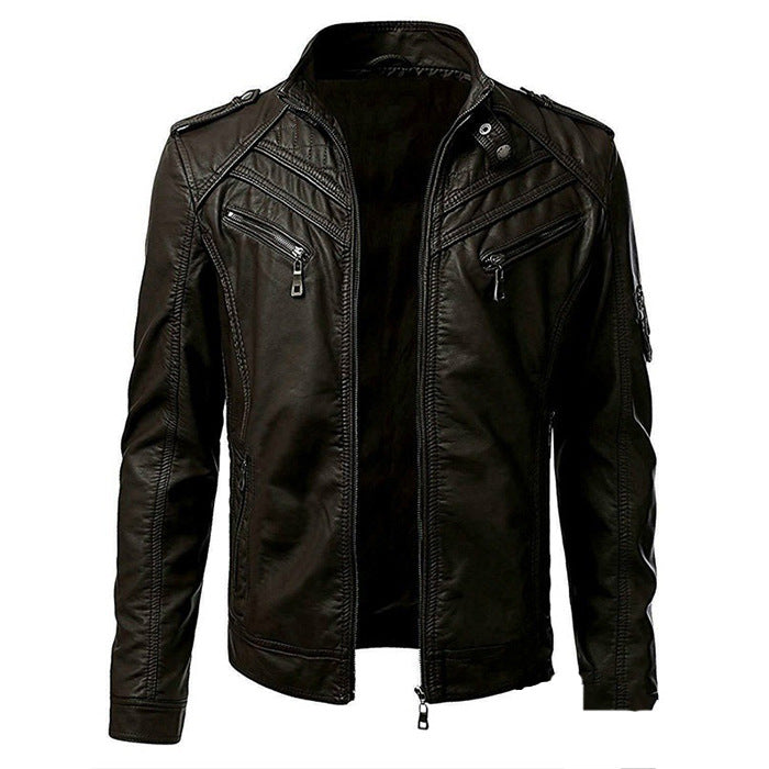 Herren Jacke mit Reißverschluss - Gesteppte Oberfläche & Stehkragen