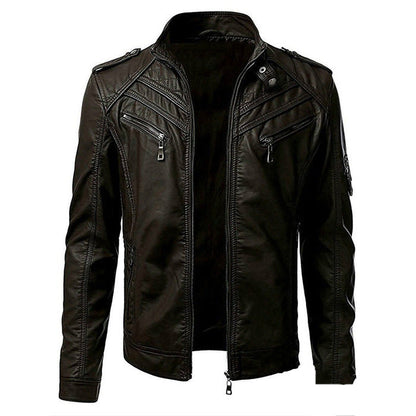 Herren Jacke mit Reißverschluss - Gesteppte Oberfläche & Stehkragen