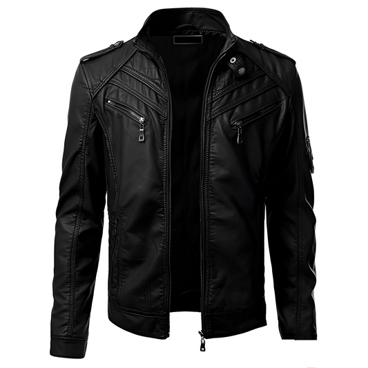 Herren Jacke mit Reißverschluss - Gesteppte Oberfläche & Stehkragen