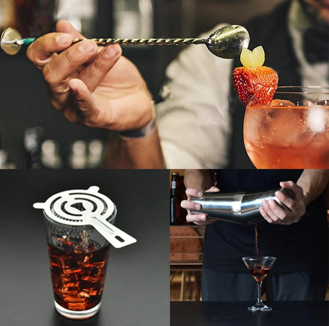 Barwerkzeug-Set aus Edelstahl mit Ständer - Image 6