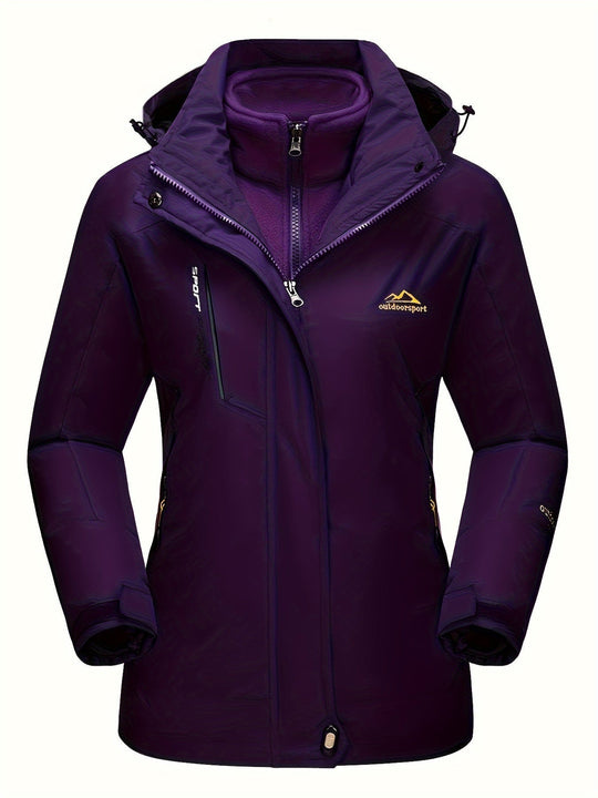 Image of Damen 3-in-1 Outdoorjacke mit Kapuze