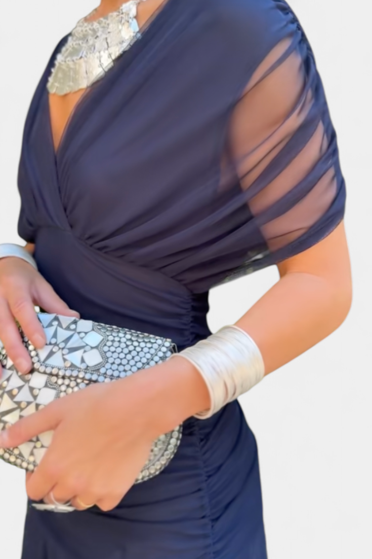 Image of Damen Blumen Off-Shoulder Maxikleid