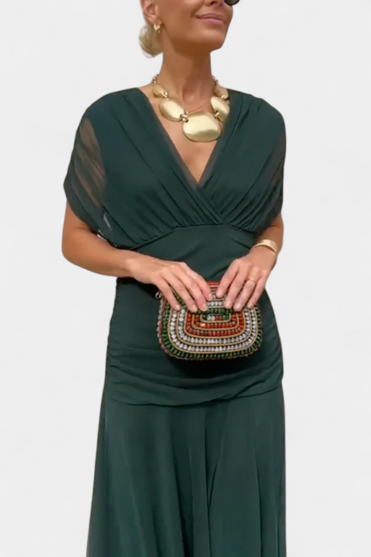 Image of Damen Blumen Off-Shoulder Maxikleid