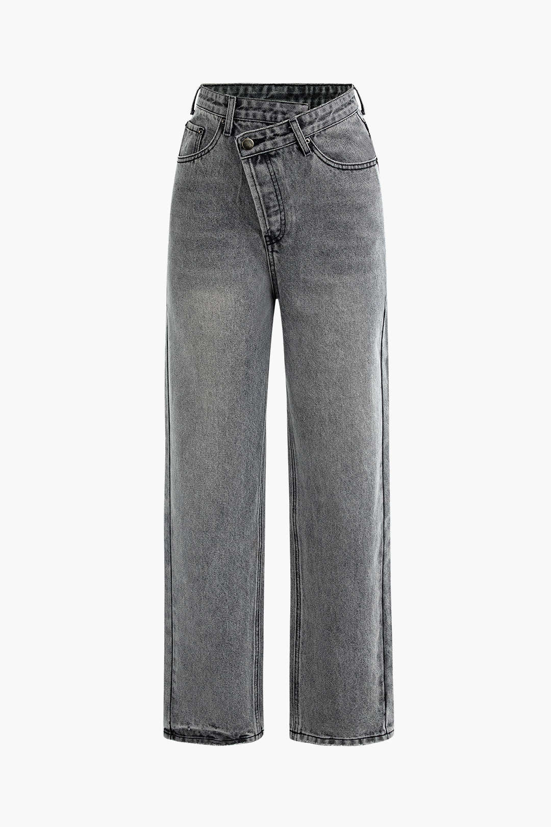 Image of Damen High-Waist Wide Leg Jeans
