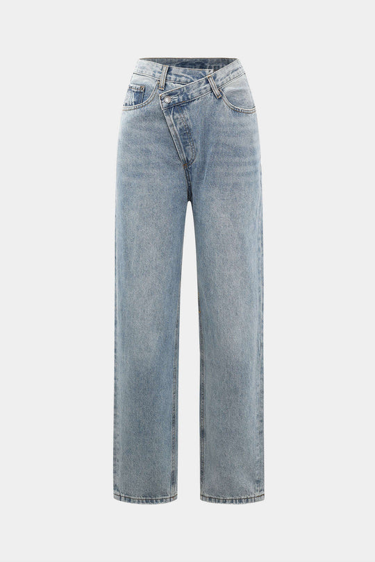 Image of Damen High-Waist Wide Leg Jeans