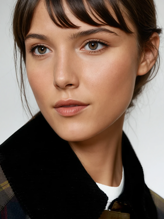 Image of Damen Karo Jacke mit Kragen