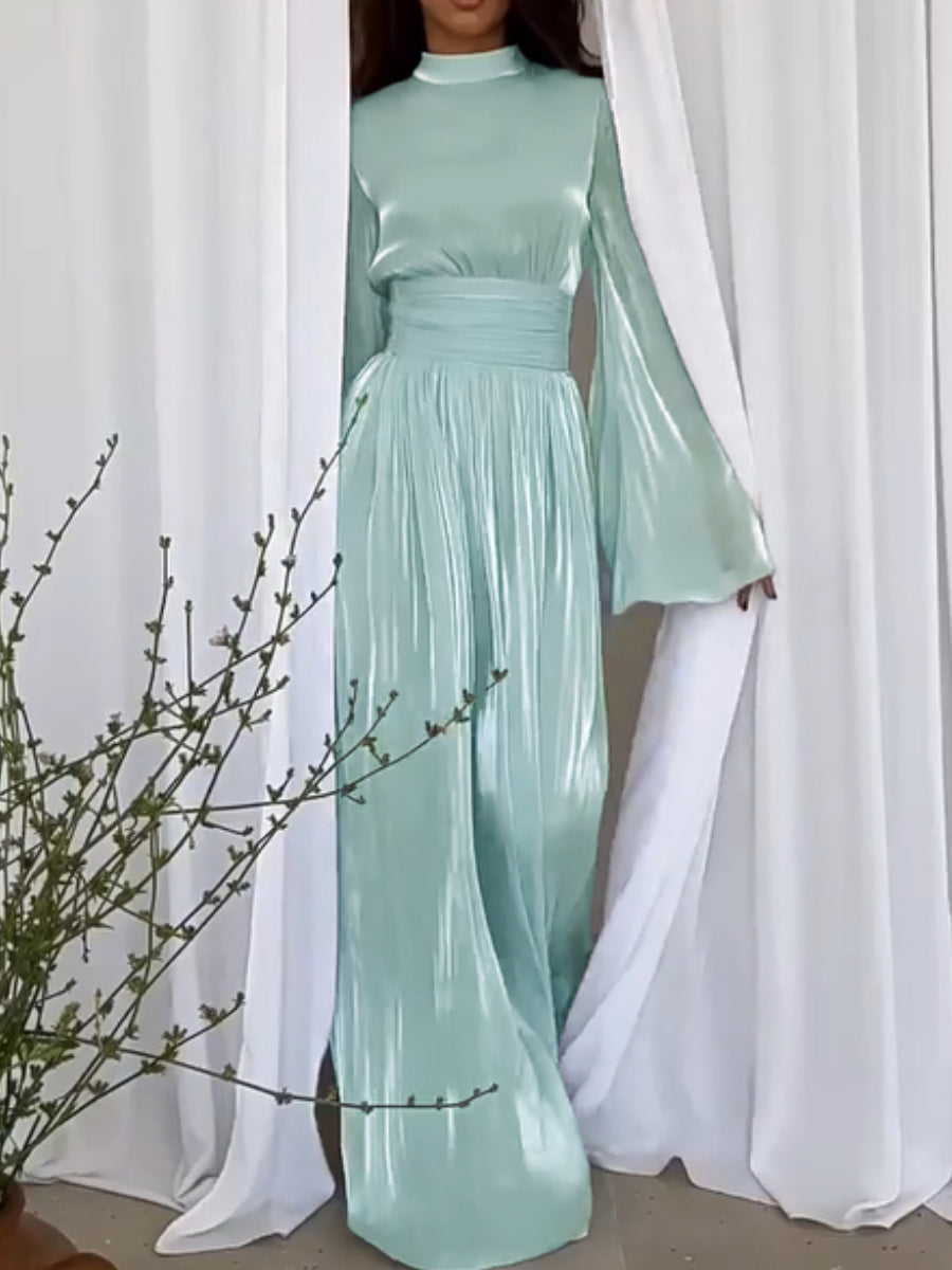 Image of Damen Langärmliges formelles Maxi-Kleid