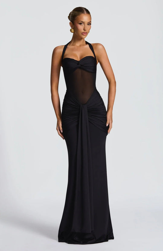 Image of Damen Neckholder Bodycon Maxikleid