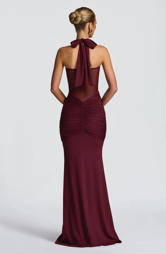Image of Damen Neckholder Bodycon Maxikleid