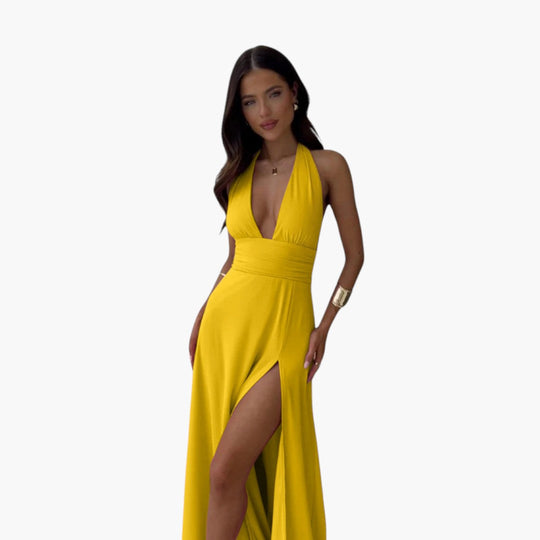 Image of Damen Neckholder Maxi Kleid