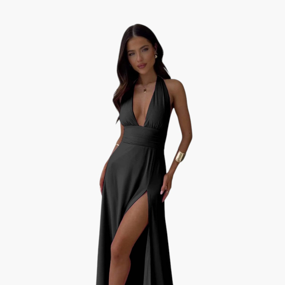Image of Damen Neckholder Maxi Kleid