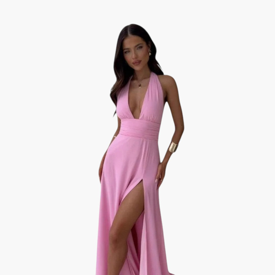 Image of Damen Neckholder Maxi Kleid