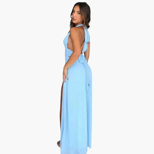 Image of Damen Neckholder Maxi Kleid