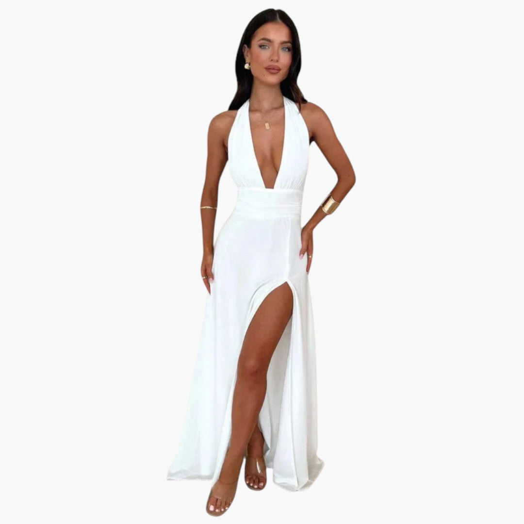 Image of Damen Neckholder Maxi Kleid