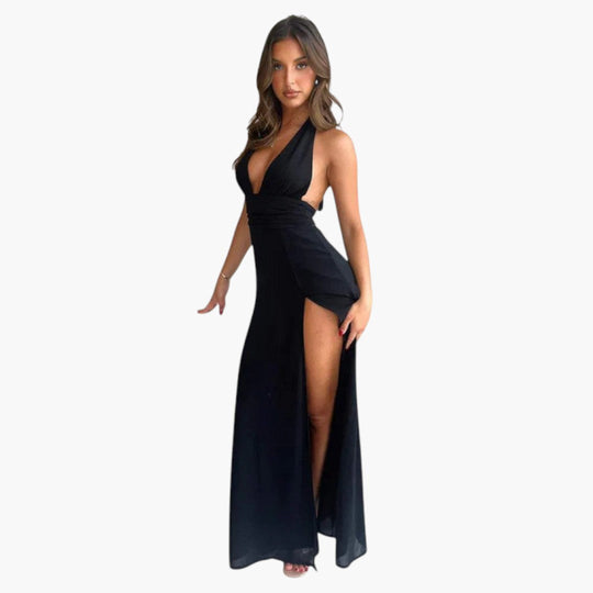 Image of Damen Neckholder Maxi Kleid