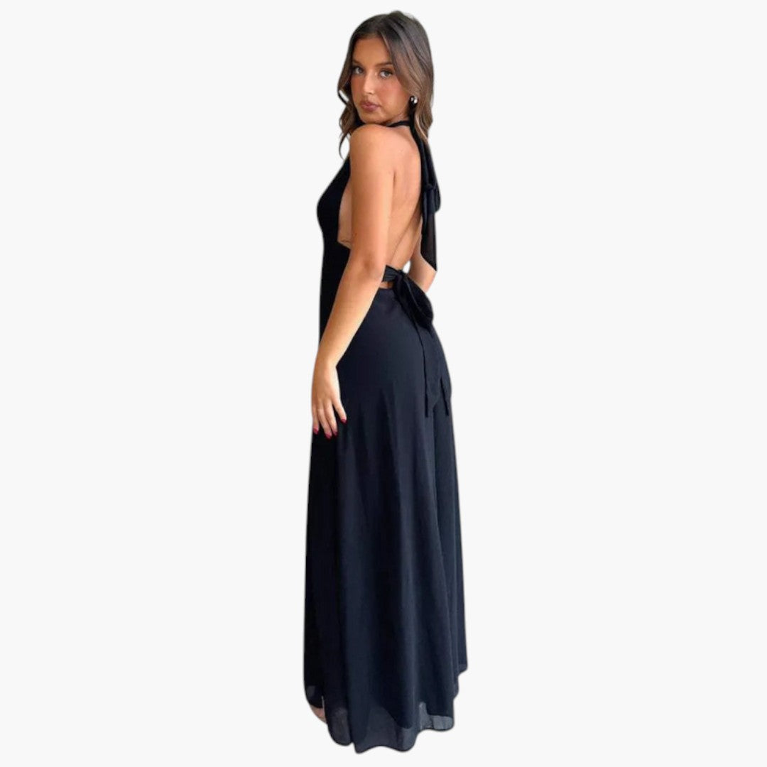 Image of Damen Neckholder Maxi Kleid