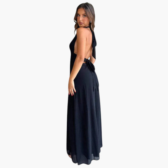 Image of Damen Neckholder Maxi Kleid