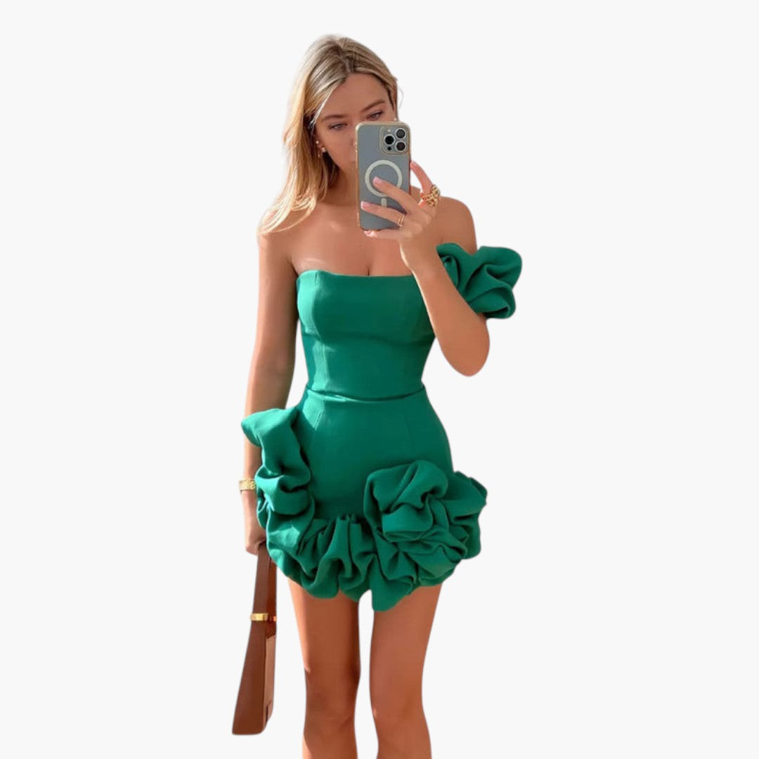 Image of Damen Off-Shoulder Bodycon Mini Kleid