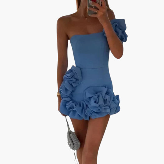 Image of Damen Off-Shoulder Bodycon Mini Kleid